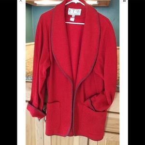 RTW Ready to Wind Down RED WOOL COAT SZ M